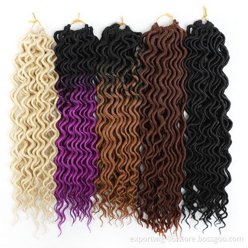 wholesale crotchet braid hair extension hair synthetic weaves ombre wigs for african curly faux locs crochet hair